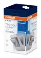 2x Wandleuchte "OSRAM LED TRESOL Cube" silber, 4,5 Watt, EEK:G (Spektrum A-G)