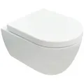 NEG Tiefspül-WC NEG Design Hänge-WC Uno11RL/RK randlos spritzfrei, Wandmontage Uno11RK (48,5 cm) Standard-Deckel | 36,0 cm x 32,5 cm