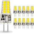 G4 LED Lampen 12V 3W, 6000K Kaltweiß, 300lm, Ersatz für 30W Halogen, 10er Pack