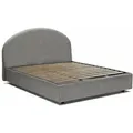 Quadratisches Und Halbes Bett Concetta, Containerbett Mit Stoffbespannung, 100% Made In Italy, Frontöffnung, Passend Für Matratze Cm 120x190, Grau - Talamo Italia
