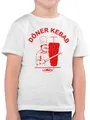 Kinder T-Shirt Jungen - Karneval & Fasching - Original Döner Kebab Logo I Döner Kebap I Döner Geschenke - 152 (12/13 Jahre) - Weiß - t Shirt Karneval-Klamotten Faschings Doner Tshirt Children's