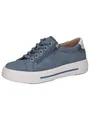 Damen Sneaker flach aus Leder mit Reißverschluss, Blau Lt.Blue Suede, 37.5 EU