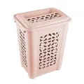 keeeper Wäschebox mit Einwurfschlitz und aufklappbarem Deckel, Luftdurchlässig, 60 l, Per, Nordic Pink