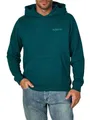 JACK & JONES Hoodie Herren Relaxed Fit mit Print JWHINTERLUDE Sweat Hood Plus Size Kapuzenpullover Pullover Sweatshirt, Größe:L, Farbe:Deep Teal
