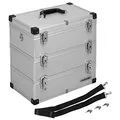 3 Etagen Werkzeugkoffer 32 Liter Silber
