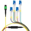 MTP®/APC(F)-LC Trunkkabel OS2 8 Fasern -- Typ B LSZH gelb 2m Glasfaserverkabelung MPO / MTP MTP +