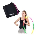 Relaxdays Bauchweggürtel Hula Hoop, 90 cm, Neopren, Fitnessgürtel Damen, mit Klettverschluss, Bauchgürtel, schwarz/pink