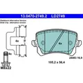 Bremsbelagsatz Scheibenbremse ATE 13.0470-2749.2 für VW Seat Skoda Audi Alhambra