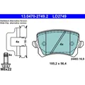 Bremsbelagsatz Scheibenbremse ATE 13.0470-2749.2 für VW Seat Skoda Audi Alhambra