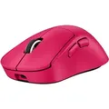 Logitech G PRO X SUPERLIGHT 2 DEX - Maus - ergonomisch - Für Rechtshänder - optisch - 5 Tasten - kabellos, kabelgebunden - 2.4 GHz, USB - pink - Magenta