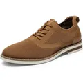 Herren Anzugschuhe Atmungsaktiv Gestrickter Stoff Derby Sommer Schnürschuhe Formale, Farbe: Braun, Größe: 44 - Braun - 44