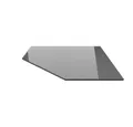 ECOfoxx Bodenschutzplatte Fünfeck 110x110cm schwarz - Funkenschutzplatte Kaminbodenplatte, Form: Fünfeck / Diamant, ohne Silikondichtung, Glas schwarz 1100x1100mm