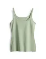 OPUS Damen Top | Trägertop INA Slim aus stretchigem BCI Cotton Mix Green Glow, 36
