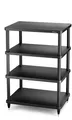 Solidsteel S3-4 HiFi Audio Rack Black Modular MDF 60 Kg Belastbar Schwarz Matt