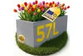 ONDIS24 Blumenkasten Vulkan 57L Gestein/Basalt Optik mit Wasserspeicher Pflanzenkasten, 79.5 x 29.5 x 29.5 (H) cm