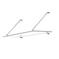Home Deluxe - Glasvordach Klarglas - Maße: 200 x 90 cm - Verbundsicherheitsglas (VSG) - Verschiedene Größen - V2A rostfreies Edelstahlzubehör