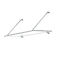 HOME DELUXE Vordach RENMA - 200 x 90 cm Glasvordach, VSG Haustür Vordach inkl. Halter