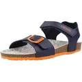 GEOX Kinder Sandale J GHITA B. B Blau, ergonomisch, mit Klettverschluss und Schnalle - Blau - 25