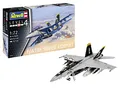 Revell Modellbausatz F/A-18 Super Hornet I Detaillierte Nachbildung des Kampfflugzeugs I 2 Decalversionen I Maßstab 1:72 mit 97 Teilen I Perfekt für erfahrene Modellbauer und Einsteiger I Kampfjet