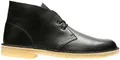 Clarks Herren Desert Boot Bushacre 3 Chukka-Stiefel, Black Leather, 39.5 EU