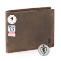 Berliner Bags Vintage Geldbörse, Portmonee aus Leder, Geldbeutel mit TÜV-geprüftem RFID-Schutz, für Herren - Braun
