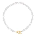 Heideman Halskette Meva Damen - aus hochwertigem Edelstahl - gold silber rosegold farbend - Choker Kette für Frauen mit Perle weiss - 38cm lang mit Knebelverschluss