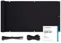 Sekey Balkon Sichtschutz Balkonabdeckung Balkonverkleidung blickdichte Wind- und UV-Schutz, 100% Privatsphäre, mit Ösen, Nylon Kabelbinder und Kordel, 75 x600cm Schwarz