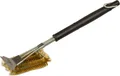 Grillfürst Grillbürste Grillfürst Grillbürste Messing für Gusseisen Roste, mit langem 3-fach Bürstenkopf und Schaber