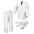 Ju-Sports Ju-Jutsu Anzug to start Kids Weiß 100 I Moderner Jujutsu Anzug Kinder I Kampfanzug inkl. weißem Gürtel I Doppelt verstärkter Brust- & Schulterbereich I 100% Baumwolle