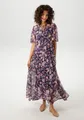 Sommerkleid, mit fantasievollem Blumen- und Paisley-Druck, Gr. 40 - N-Gr, marine-orange-sand-lavendel-gelb-wollweiß-mais-malve-pink-rosa N-Gr
