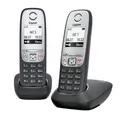 Gigaset A415 DUO, 2 Schnurlose DECT-Telefone, Freisprechfunktion, Kurzwahltasten, Einfacher Bedienung, Telefonbuch mit 100 Einträgen, Kontrastreiches Grafik Display und leichter Bedienung, schwarz