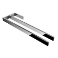 kalb | Handtuchhalter Jörn mit Zwei Stangen für Waschtisch, Chrom, Aluminium, Länge: 400mm, Höhe: 25mm, Tiefe: 120mm