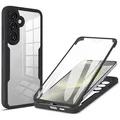 Für Samsung Galaxy S25 FE Full Body Cover 360 Acrylic Hybrid TPU Hülle Schwarz