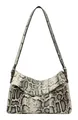 LIEBESKIND BERLIN Fiona Snake Hobo S Schultertasche Tasche Milk creme schwarz