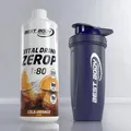 Best Body Nutrition Low Carb Vital Drink Getränkesirup + Edelstahl Shaker blau