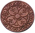 Esschert Design Gehwegplatte, Gartenfliese, Trittplatte, Terrassenplatte Motiv Klassik, rund,27.5 cm x 1,2 cm