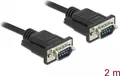 DeLOCK - Kabel seriell - DB-9 (M) bis DB-9 (M) - 2,0m - Daumenschrauben - Schwarz (86574)