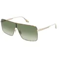 Victoria Beckham VB238S Unisex-Sonnenbrille Vollrand Monoscheibe Metall-Gestell, gold
