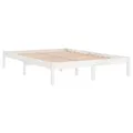 vidaXL Kiefer Massivholzbett Bettgestell Bett Holzbett Doppelbett Futonbett Bettrahmen Schlafzimmerbett Schlafzimmermöbel Weiß 160x200cm