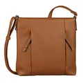 TOM TAILOR Beca Damen Umhängetasche Crossbody Bag Mittelgroß Cognac Braun