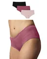 Snocks 3er Pack Hipster - Damen Baumwolle Panties - Push-Up Unterhose Damen Slip - Gr.S, Farbe Apricot/Grün/Schwarz