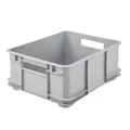 keeeper Transportbox mit Tragegriffen, Euro-Box L, 20,5 l, 43 x 35 x 17,5 cm, Bruno Eco Line, Grau (Eco Stone Grey)