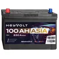 HeyVolt 100Ah Starterbatterie ASIA Autobatterie A100L 12V 830A Pluspol Links