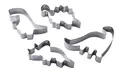 Zenker Dinosaurier-Ausstecher-Set aus Edelstahl, 4-teilig – Perfekt für kreative Backsessions mit Kindern, spülmaschinengeeignet, trendiges Dino-Design, Silber