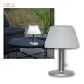 LED Solar-Tisch-Lampe SOLIA Edelstahl Außen-Tisch-Leuchte dimmbar Garten +Balkon