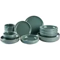 Novel Kombiservice Bastia azzurro, Blau, Keramik, 16-teilig, Uni, 680 ml, Lfgb, lebensmittelecht, Essen & Trinken, Geschirr, Geschirr-Sets, Kombiservice