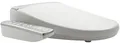 MEWATEC E300 Dusch-WC Aufsatz - aus UV-Beständigem PP Material - Mit festem Seitenbedienteil, Warmwasser & Warmluftföhn