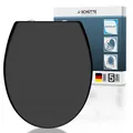 Schütte Duroplast WC-Sitz schwarz mit Soft-Close und Abnehmfunktion