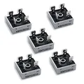 KUBOWAI 5 Stück KBPC5010 Brückengleichrichterdiode Set, 50A 1000V Einphasen Vollwellen Metallgehäuse 4 Pin Durchgangsloch