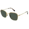 Ray-Ban RB3720 Unisex-Sonnenbrille Vollrand Quadratisch Metall-Gestell, gold
